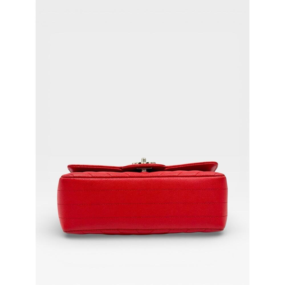 Rectangular Flap Mini Caviar Chevron Leather Shou… - image 13